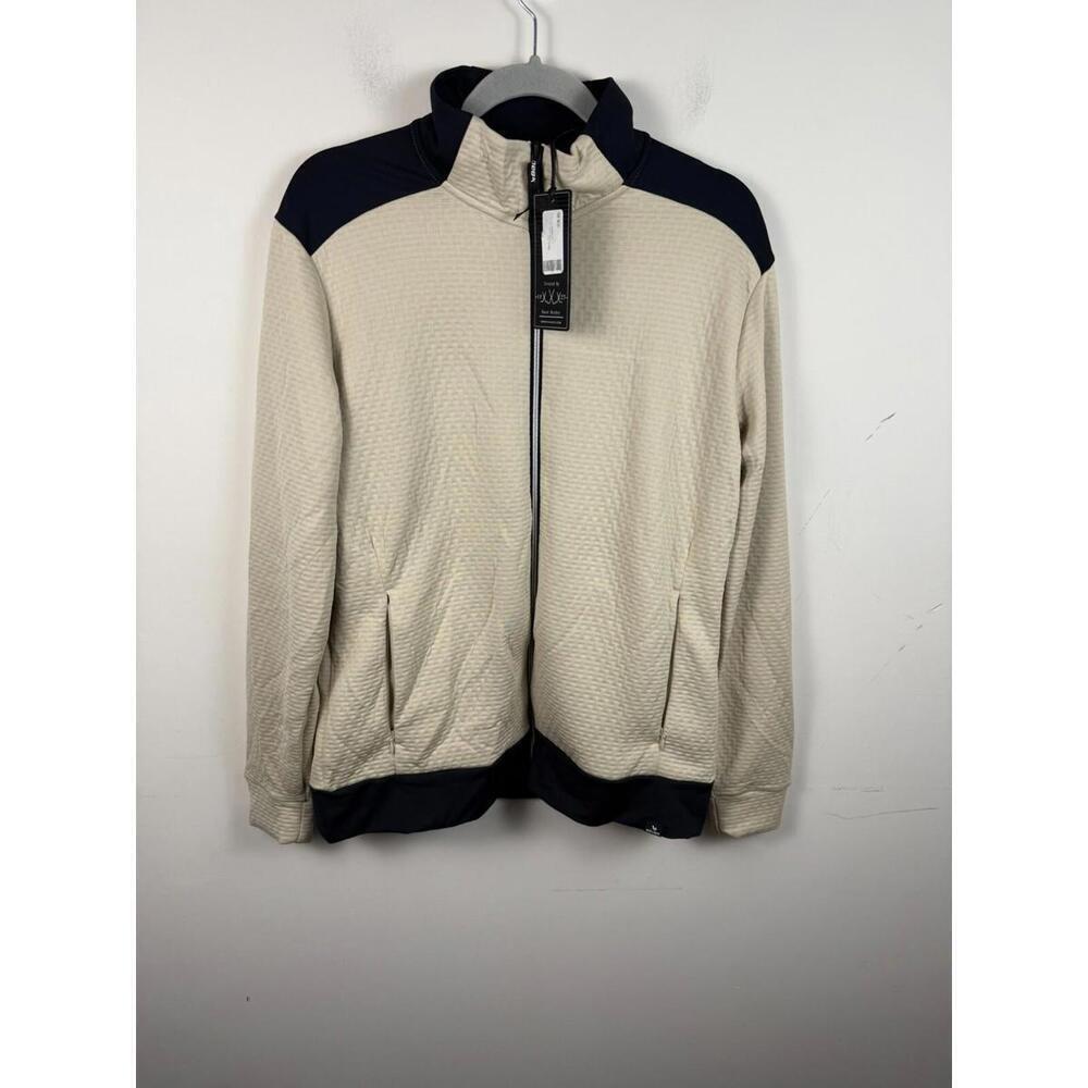NWT Bauer Hockey FLC Textured‎ Full Zip Ivory White (MULTIPLE SIZES)
